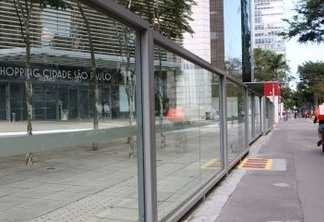 Shopping Cidade São Paulo, localizado na Avenida Paulista, fechado durante a quarentena.