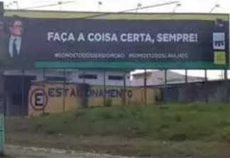 Esposa de Moro posta foto de outdoor do marido e provoca Bolsonaro: 'somos todos Lava Jato'