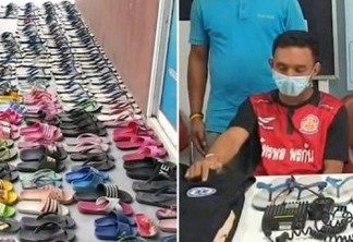 Homem é preso após furtar 126 pares de chinelos: 'Fazia sexo com eles'