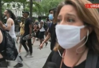 Repórter da GloboNews é empurrada ao vivo por policial nos EUA