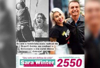 Presa, Sara Winter tem conta do Twitter suspensa após anunciar futuras ações de Bolsonaro