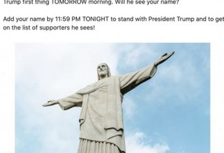 Trump usa imagem do Cristo Redentor em campanha para reeleição