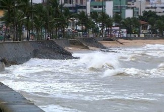 Marinha emite alerta de ondas de até 3,5 metros no litoral paraibano; ventos podem chegar a 60 km