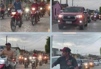 MANIFESTAÇÃO POLÍTICA: Carreata pró-Manoel Júnior causa aglomeração em Pedras de Fogo - VEJA VÍDEO