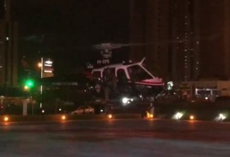 Tripulante do helicóptero da Polícia Militar da Paraíba é socorrido após passar mal