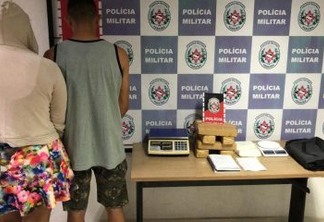 Polícia prende casal com 7Kg de maconha e cocaína no bairro de Paratibe em João Pessoa