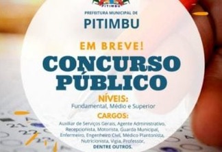 Prazo de inscrição dos concursos públicos da Prefeitura de Pitimbu e Idib termina no próximo domingo