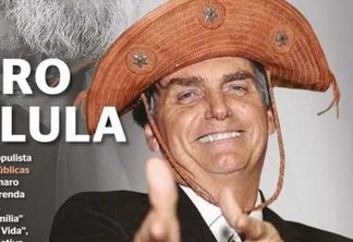 Com chapéu de couro, Bolsonaro é comparado a Lula em capa de revista