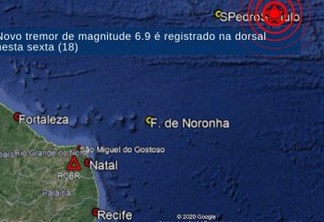 Terremoto atinge o Oceano Atlântico próximo a Fernando de Noronha; Não há risco de Tsunami