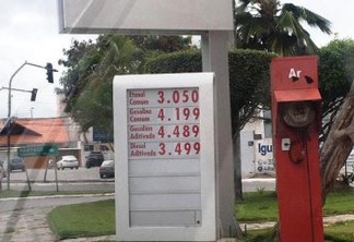 Litro da gasolina fica 0,48% mais caro em Campina Grande
