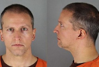 Derek Chauvin, acusado pela morte de George Floyd, em foto cedida pela prisão do Condado de Hennepin — Foto: Handout/Hennepin County Jail/AFP