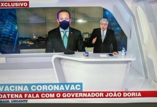 Datena utiliza entrevista com Doria para fazer campanha política contra a CoronaVac