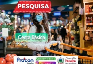 Procon-PB realiza pesquisa de cestas básicas em supermercados de João pessoa