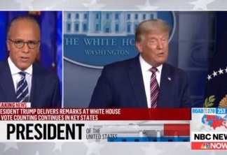 Emissoras interrompem transmissão de discurso de Trump sobre “fraude eleitoral”