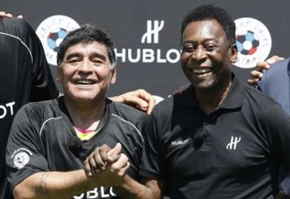 Pelé lamenta morte de Diego Maradona: 'Vamos bater uma bola juntos no céu'