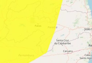 Inmet emite alerta amarelo de baixa umidade para 96 municípios da Paraíba