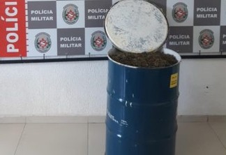 Polícia Militar apreende tambor com 60 kg de maconha no bairro Cristo Redentor