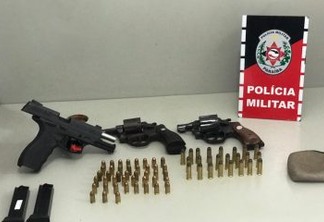 Polícia Militar apreende 12 armas de fogo em 24 horas na Paraíba