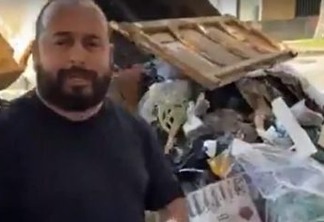 Prefeito manda caminhão jogar lixo em frente a Instituto do Ambiente em protesto contra interdição de aterro - VEJA VÍDEO