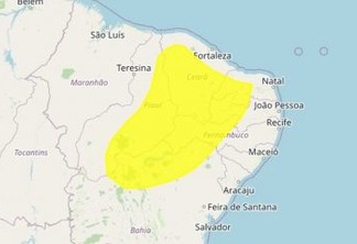 Inmet emite alerta amarelo de baixa umidade para 97 municípios da Paraíba