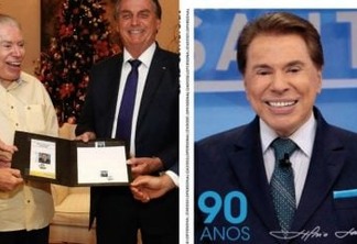 Silvio Santos ganha homenagem em selo e encontra Bolsonaro sem máscara; presidente é criticado