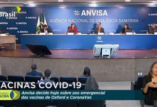 COVID-19: Anvisa inicia reunião para decidir sobre uso emergencial de vacinas; ASSISTA AO VIVO