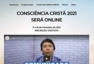 Consciência Cristã 2021 tem programação virtual devido à Covid-19