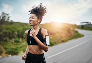 Shot of a sporty young woman running outdoors
