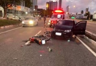 Homem morre em acidente envolvendo carro e moto na BR-230, em João Pessoa
