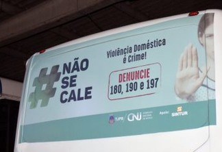 Ônibus de João Pessoa passam a circular com campanha contra a violência de gênero