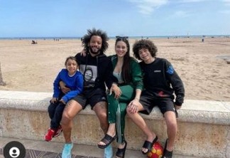 Lateral Marcelo quebra isolamento social, e passeia sem máscara com a família em praia