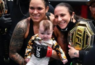 Após vitória, Amanda Nunes comemora com filha e encanta até rival - VEJA VÍDEO