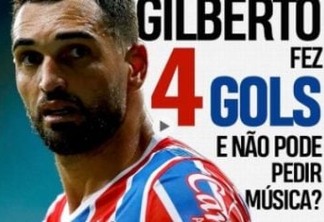 Gilberto faz 4 gols pelo Bahia, mas Fantástico não transmite gols e Copa Nordeste afirma "A decisão foi da Rede Globo"