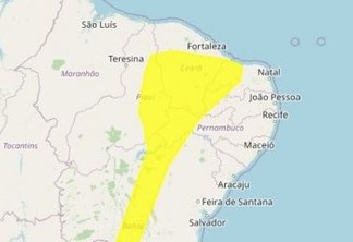 Mais de 50 cidades tem alerta de chuvas intensas no Sertão da Paraíba