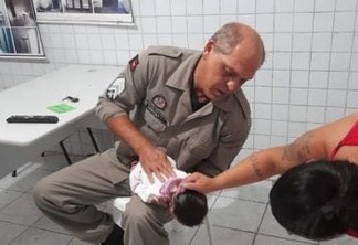 Policial Militar salva criança que estava engasgada com leite materno em João Pessoa