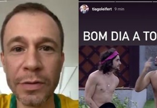 Tiago Leifert é censurado ao postar vídeo de Gil e Fiuk e diz que "Instagram não gosta de dois homens dando selinho" - ASSISTA