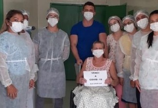 VENCEU A COVID: paciente de 61 anos comemora alta médica e agradece tratamento no Hospital Municipal de São José de Piranhas