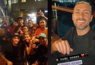 Arrascaeta, do Flamengo, sobe Rocinha de moto e sem capacete - VEJA VÍDEO