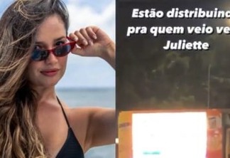 Caminhão do Pippo’s: fãs que esperam Juliette na porta de hotel recebem o famoso salgadinho citado pela paraibana - VEJA VÍDEO