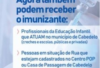 Cabedelo inicia imunização dos profissionais da Educação do ensino infantil e de pessoas em situação de rua