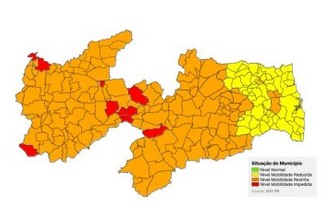 ALERTA LIGADO: Com CG, Paraíba classifica 153 municípios em bandeira laranja; levantamento anterior apontava apenas 14 - VEJA DETALHES