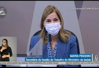 ASSISTA AO VIVO: 'Capitã cloroquina', secretária do ministério da Saúde depõe à CPI da Pandemia