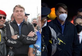 Sem máscara nas aglomerações no Rio de Janeiro, Bolsonaro usa máscara para posse de Lasso no Equador