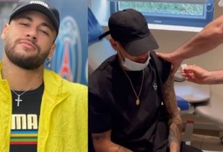 Na França, Neymar se vacina contra covid-19: 'Que felicidade'