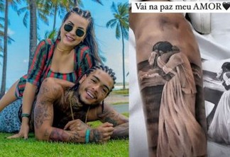 Viúva de MC Kevin faz tatuagem em homenagem ao cantor: 'No meu coração, só momentos bons' - VEJA VÍDEO