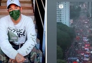 MOSTROU APOIO: Lewis Hamilton posta vídeo a favor de manifestantes contra Bolsonaro