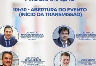 Eduardo Carneiro debate hoje Plano Nacional de Retomada Econômica durante Fórum de Desenvolvimento e Empreendedorismo