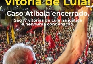 Lula comemora vitória na justiça no caso do “sítio de Atibaia”