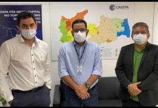 Em reunião com Adriano Galdino e presidente da Cagepa, prefeito de São Bento discute medidas de combate à seca  - VEJA VÍDEO