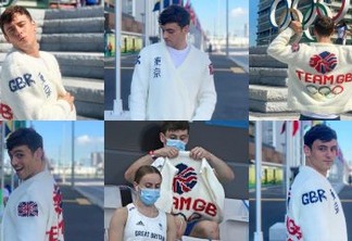 Atleta britânico exibe casaco de lã que tricotou durante as Olimpíadas; veja fotos